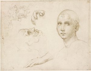 Studies for the Trinity of San Severo and Sketches after Leonardo by Raffaello Sanzio Raphael